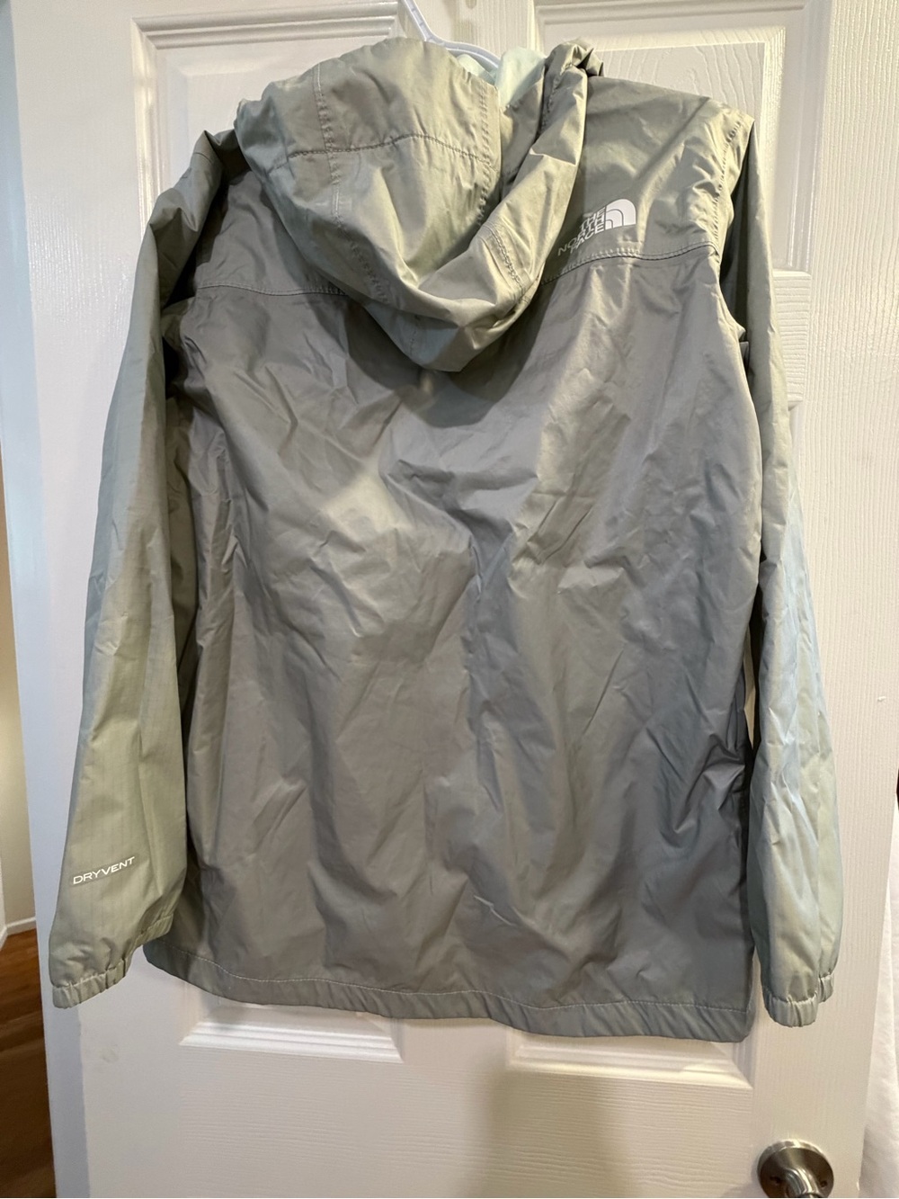 NORTH FACE KIDS Light Gray Hooded Raincoat - Water-Resistant Shell - Picture 2 of 10
